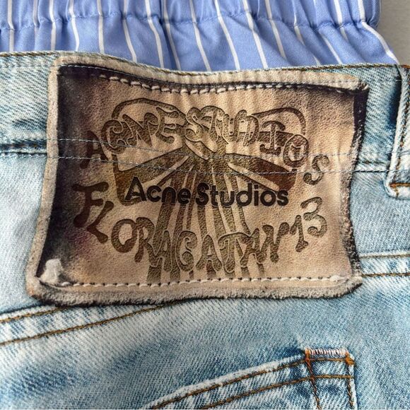 NWOT Acne Studios PRINTED TROUSERS in Light blue - Picture 7 of 16